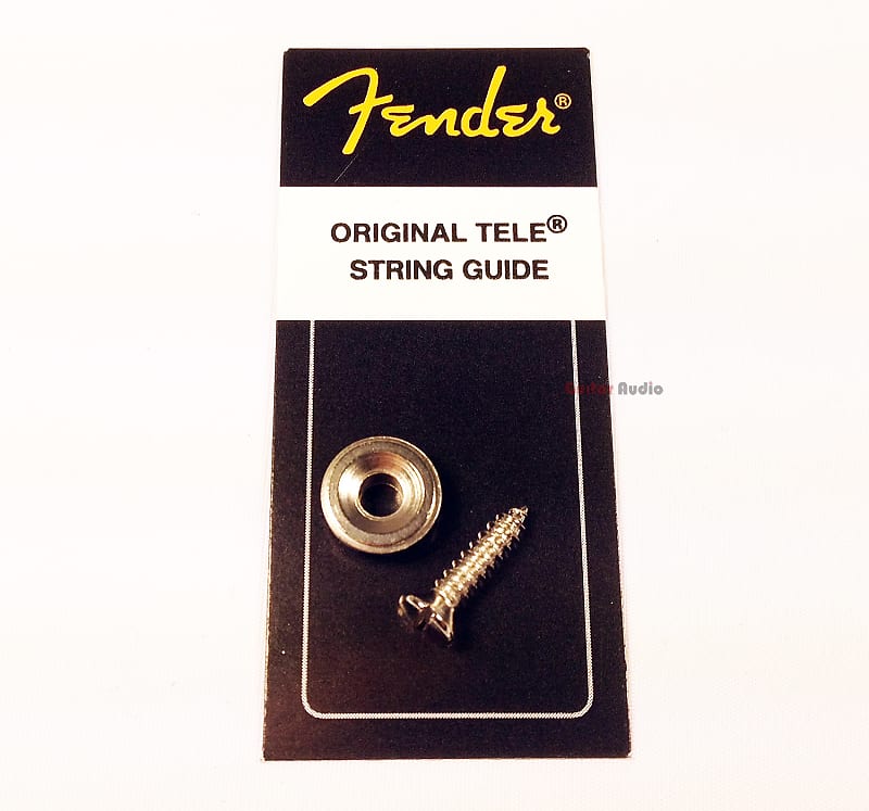 Genuine Fender Tele/Telecaster Guitar CHROME String Tree Guide w/ Mounting Screw image 1