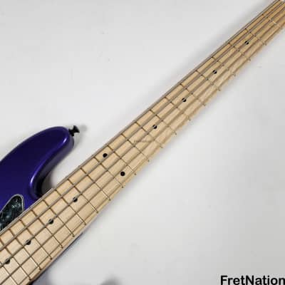 Valenti V21-J5 5-String Fire Mist Purple J-Bass 9.10lbs #262 | Reverb