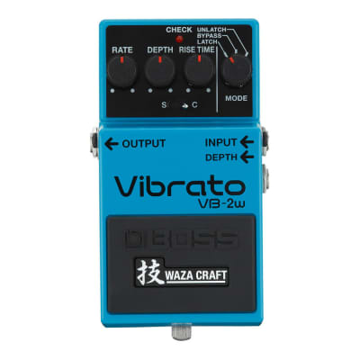 BOSS VB-2W All-Analog Circuitry Real-Time Control Function Standard and Custom Mode Waza Craft Vibrato Pedal for sale