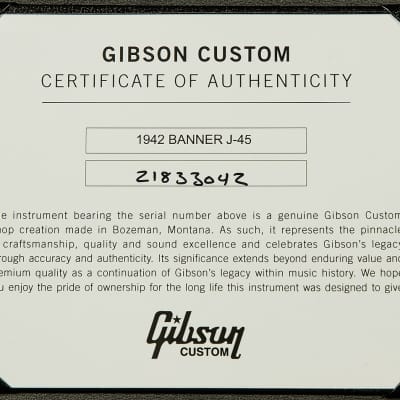 Gibson Custom Shop 1942 Banner J-45 image 6