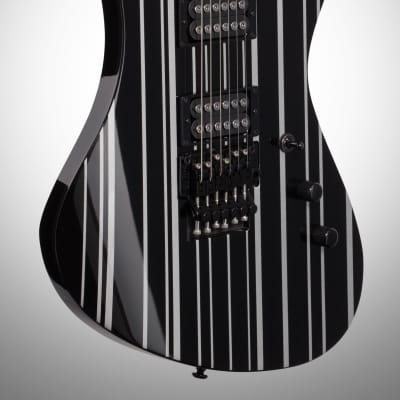 Schecter Synyster Gates Standard Electric Guitar, Black Silver Stripes image 3