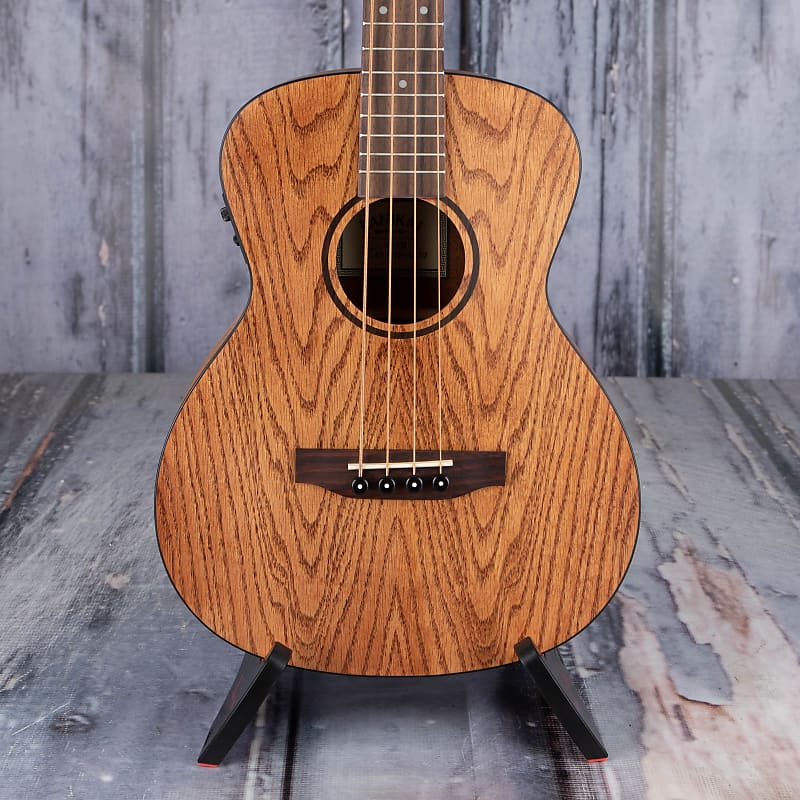 Lanikai Oak Bass Acoustic/Electric Uke, Natural Reverb