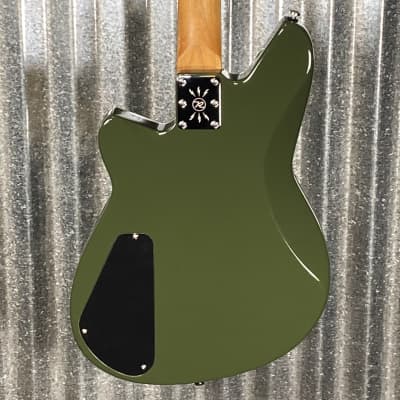 Reverend Descent RA Army Green Baritone Guitar #61220 image 9