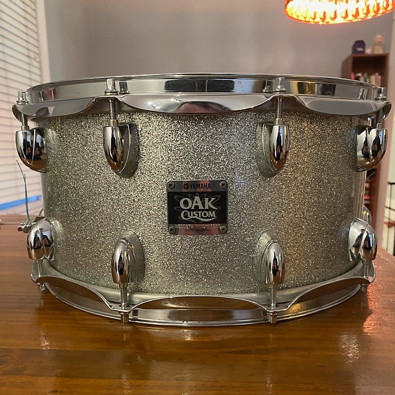 Yamaha Oak Custom Snare 14x7 Silver Sparkle