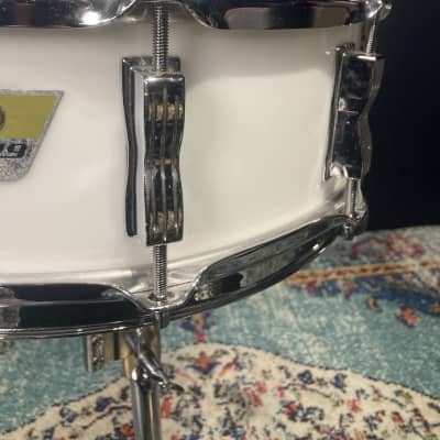 Ludwig 14x5" Vistalite, Blue and Olive Badge, Snare Drum 1976 - White image 6