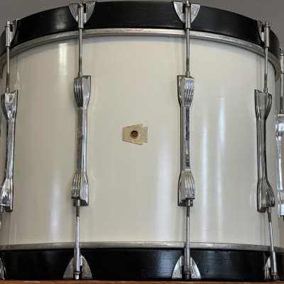 1980's Ludwig 20" White Cortex 14x20 Classic Maple Marching Bass Drum 6-Ply image 3
