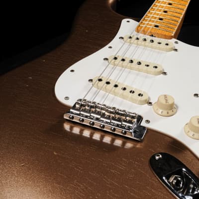 Fender Custom Shop Limited Edition '50s Stratocaster Journeyman Relic - Aged Firemist Gold With Case image 7