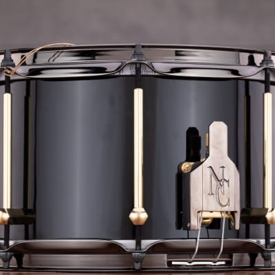NOBLE & COOLEY 14 X 7 SS CLASSIC SOLID MAPLE SHELL SNARE DRUM, GLOSS BLACK image 8