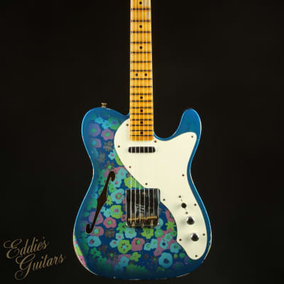 Fender Custom Shop Limited Edition 50s Tele Thinline Relic - Aged Blue Flower #172 / 2022 Winter Custom Shop Event (Brand New) image 3