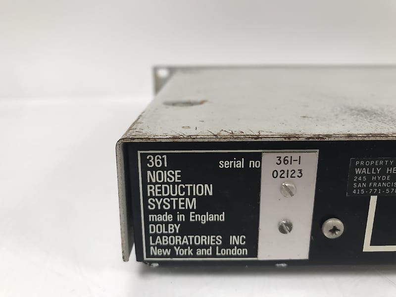 dolby / ドルビー 361 + CAT.NO.22 ノイズリダクション その1