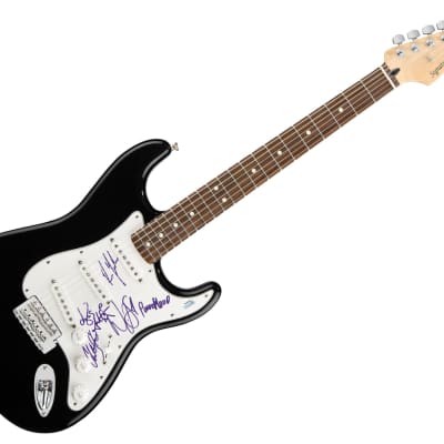 Puddle Of Mudd Autographed Signed Guitar ACOA image 1