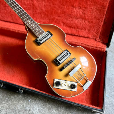 LEFTY Höfner 500/1 violin bass c 1980 - Sunburst original vintage MIJ Japan fujigen hofner paul McCartney greco image 2