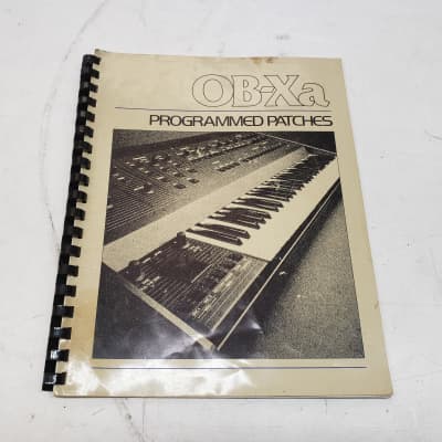 Original Vintage Oberheim OB-Xa Synthesizer Programmed Patches Manual