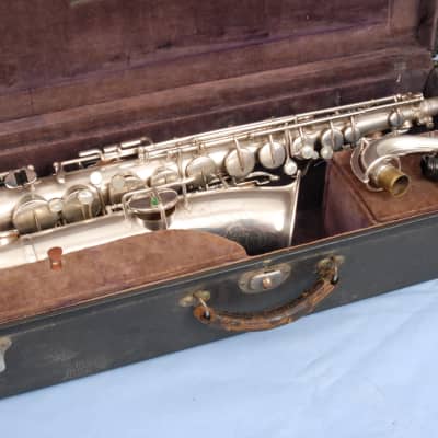 Buescher  True Tone C Melody  Silver plated Saxophone  1925 image 1