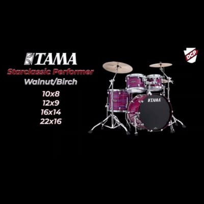 Tama Starclassic Walnut/Birch 4pc Drum Set Piano Black image 3