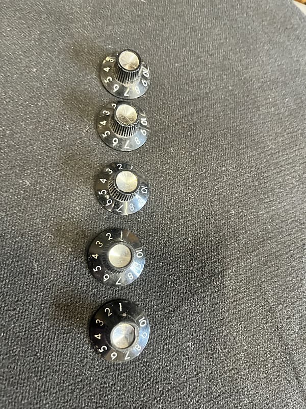 Fender Skirted knobs amplifier late 60s lot of 5 Reverb