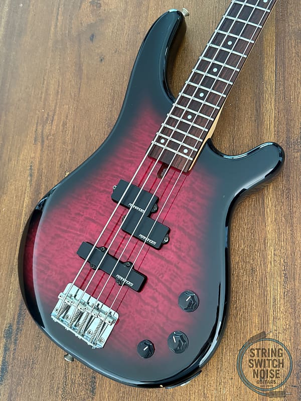 Fernandes 　frb-40 Fernandes Revolver Bass, Quilted Red Burst, 1990s, FRB-40