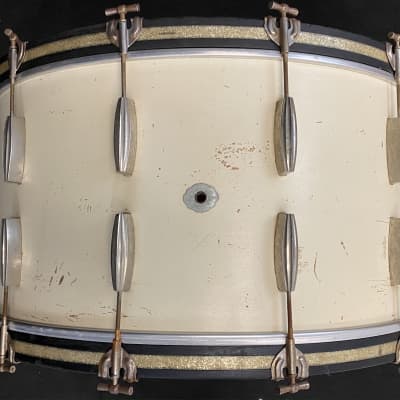 Slingerland 14x28/9x13/16x16" 40s Radio King Drum Set - White Lacquer Paint image 5