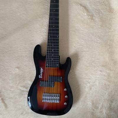 8 String Bass /5 String Fretless Bass Busuyi Double Neck Guitar 2022 (Sunburst) image 2