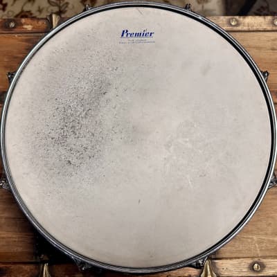 Premier Royal Ace 5,5" x 14" Vintage Snare Drum - Light Blue Pearl image 6