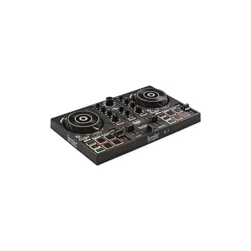  Hercules DJControl Inpulse 200 – DJ controller with USB, ideal  for beginners learning to mix - 2 tracks with 8 pads and sound card -  Software and tutorials included : Musical Instruments