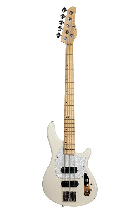 Schecter 2495 5-String Bass Guitar, Ivory, CV-5 image 1