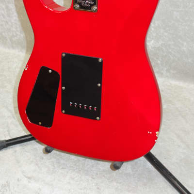 Barrington Foxxe electric guitar HSS in red finish with bag image 9