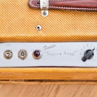 1954 Fender Super Tweed Wide Panel Vintage Tube Amp 2x10 w/ Jensen P10R, 5D4 image 5