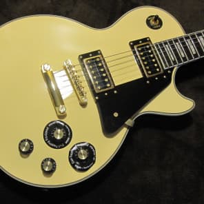 Epiphone Les Paul Custom Black Back Tuxedo, Off White and Black Coil Tapped with Gig Bag image 2