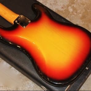Left Handed Fender  Precision Bass 1965 Sunburst image 3