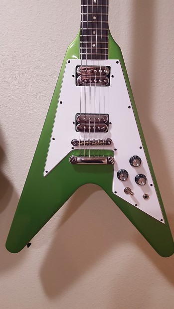 Gibson Flying V 1991 - custom Envy Green color image 1