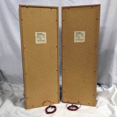 Vintage Pair of Sharp CP-2700P Floor Speakers - 25 Watts - Woodgrain image 7