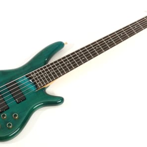 Ibanez SR506 6-String Bass 1997 Forest Green With EMG Pickups image 2