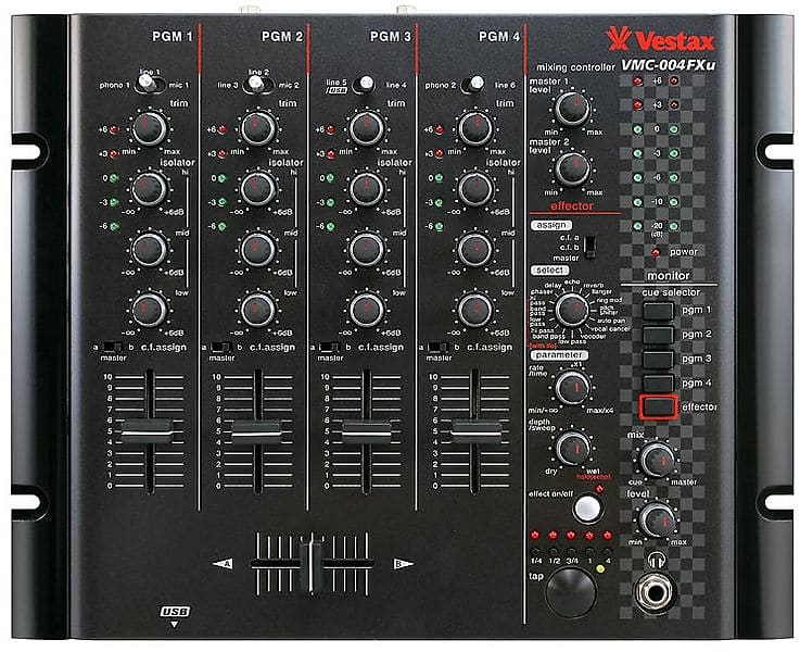 Vestax VMC-004XLu TUB 4-Channel DJ Mixer (Ex-Display 1 left