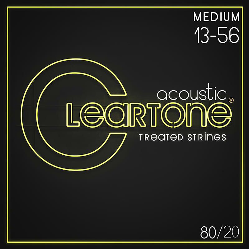 Cleartone 7613 Acoustic Guitar Strings 80/20 Bronze Medium Coated Set 13-56 image 1