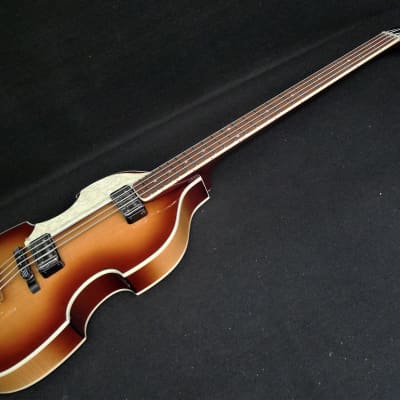 Hofner HCT-500/1L SB Left Handed Contemporary Beatle Bass Hard To Find Brown Sunburst & Hofner CASE image 7
