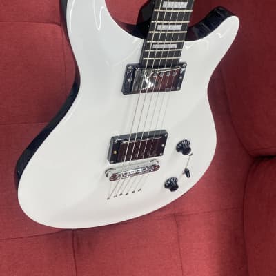Jericho Avenger Baritone Electric Guitar with EMG Pickups - White Top image 6