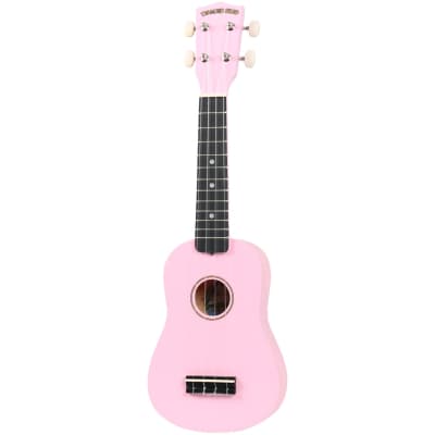 Diamond Head DU-110 Rainbow soprano ukulele, pink with gig bag image 1