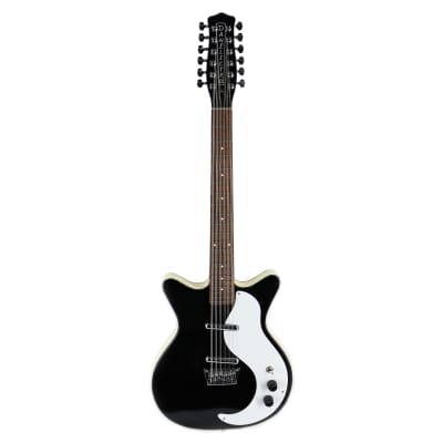 Danelectro 12SDC 12-String Electric Guitar - Black image 3