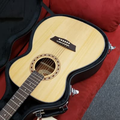 Washburn AF5KAU OM Acoustic Guitar W/Case  Natural image 3