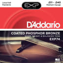 D'Addario EXP74 Coated Phosphor Bronze Mandolin Strings Medium (11-40)