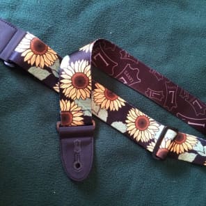Levy s Leathers Sunflower Guitar Strap Reverb