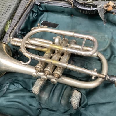 Boosey & Co vintage cornet trumpet with case / made in UK London image 12