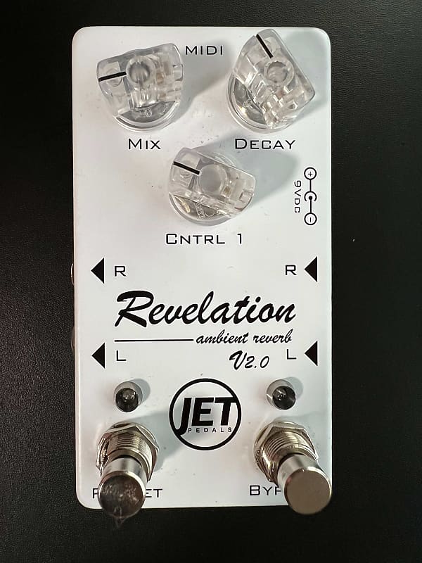 Jet Pedals White Revelation Reverb V2.0 MIDI White Reverb