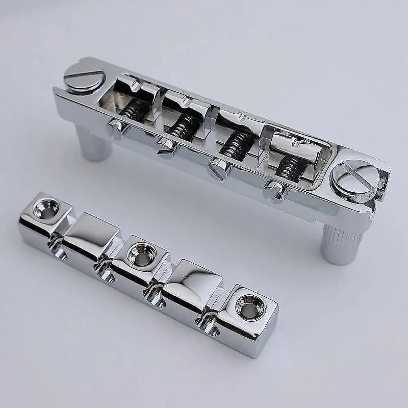 4 String Stainless Steel Bass Tune O Matic Bridge and | Reverb