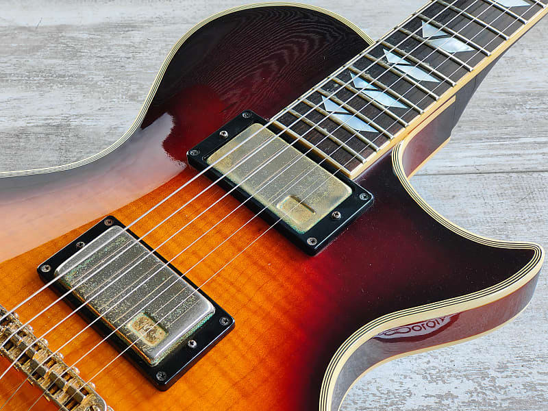 1997 Burny Japan LS-135 Single Cutaway (Flamed Brown