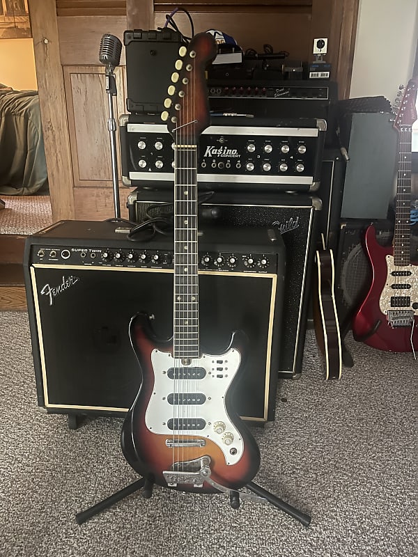 Teisco Hertiecaster 1960s - Sunburst | Reverb