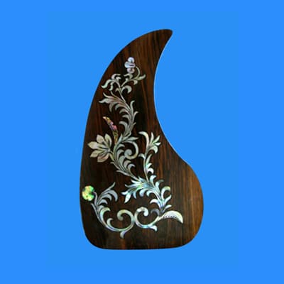 Bruce Wei, Guitar Part - Left Hand Rosewood Pickguard W/ Mop Art Inlay ( 329 ) for sale