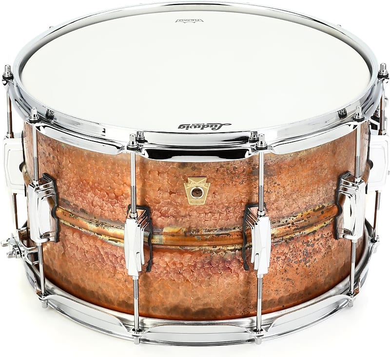 Ludwig LB508KR Raw Hammered Bronze Phonic 8x14