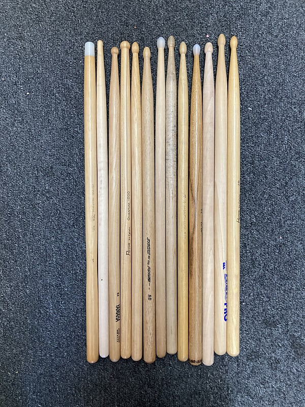 New and Used Drumsticks (13) mixed sizes Reverb